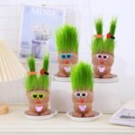 Free shipping - MR GRASSHEAD - Grass Head Doll Plant,Creative ornaments(no glass bottle) - Image 2